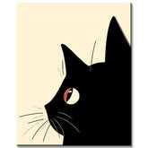 Paint by Numbers Black Cat Portraits